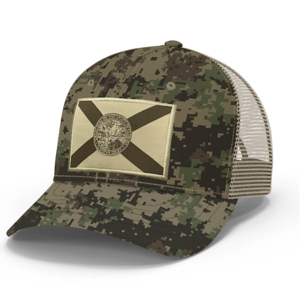 Digital Camo Flag Patch Hat